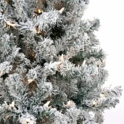 6 Ft. Pre-Lit Acacia Flocked Tree With Clear Lights 15 6 Ft. Pre-Lit Acacia Flocked Tree With Clear Lights -Christmas Trees Sales AC100 308 60F 4 14159d93 76c8 4b54 abe8 f6420d721c3c