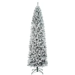 9 Ft. Acacia Flocked Slim Tree