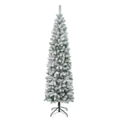 7.5 Ft. Acacia Pencil Slim Flocked Tree