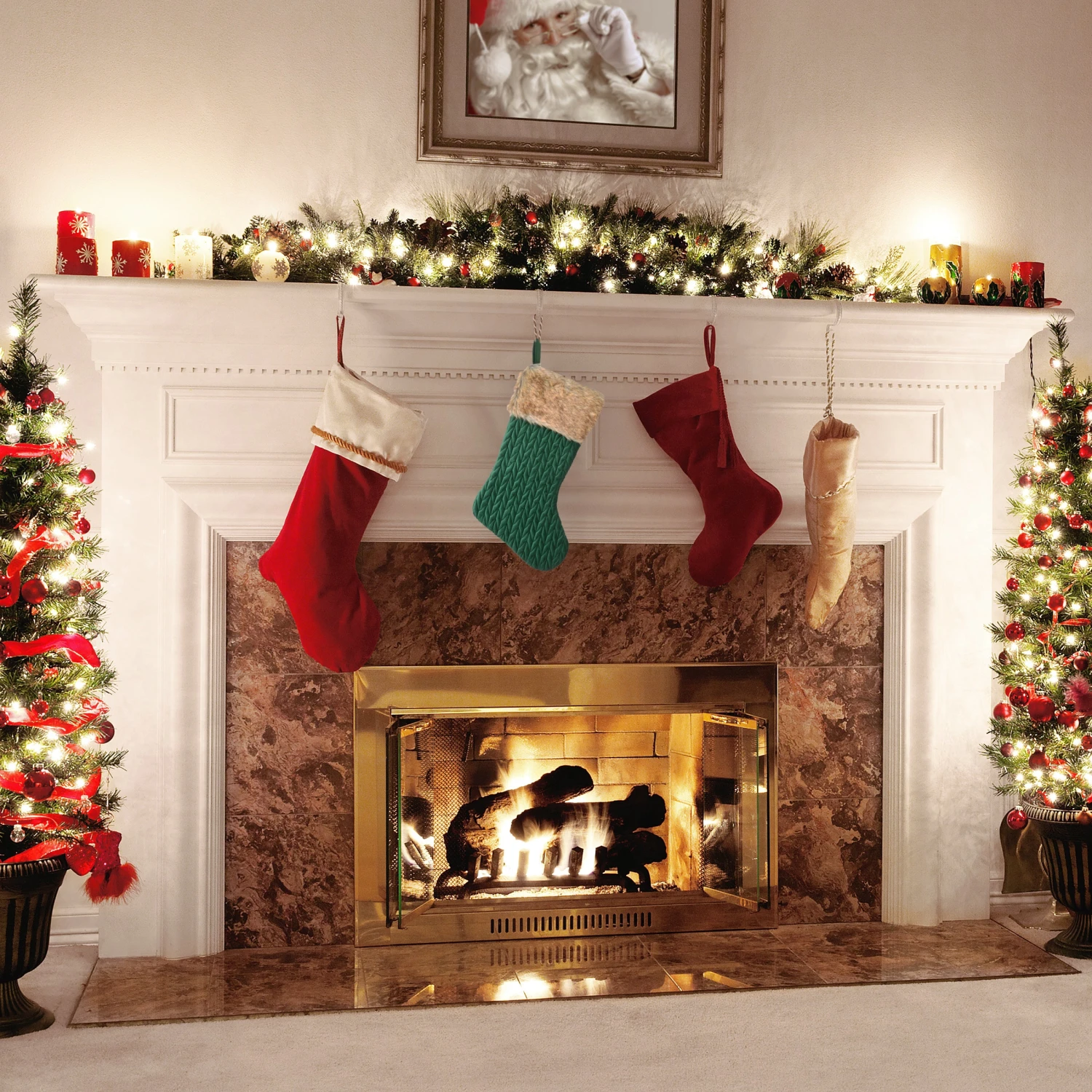 19 In. Rural Homestead Collection Quilted Stocking 2 19 In. Rural Homestead Collection Quilted Stocking - Image 2