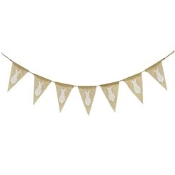 70 In. White Easter Bunny Hanging Banner Decoration