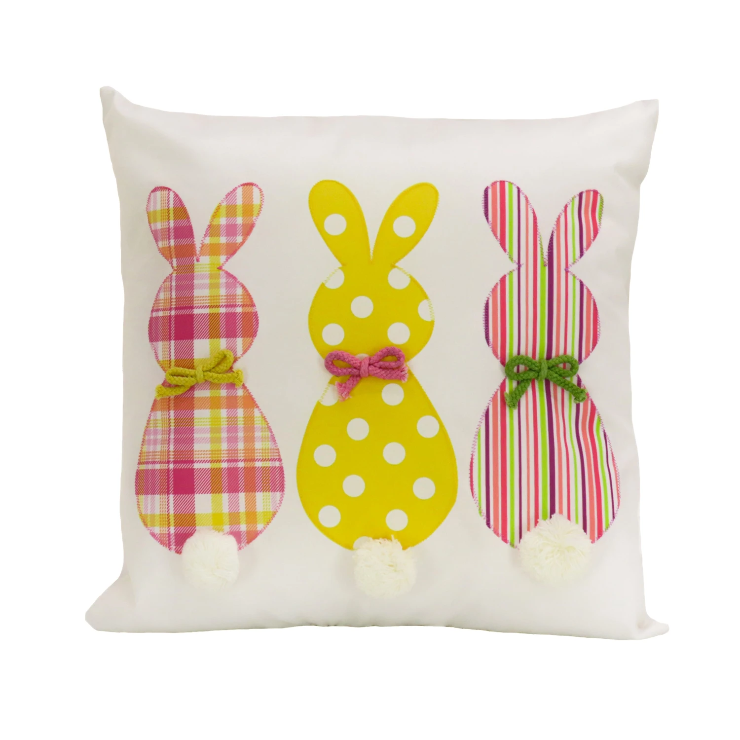 16 In. Easter Bunny Trio Decorative Pillow 1 16 In. Easter Bunny Trio Decorative Pillow