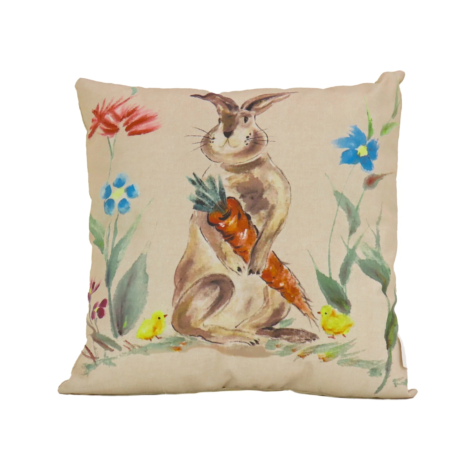 16 In. Easter Bunny With Carrots Decorative Pillow 1 16 In. Easter Bunny With Carrots Decorative Pillow