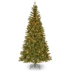 7.5 Ft. Pre-Lit Aspen Spruce Slim Tree With Clear Lights