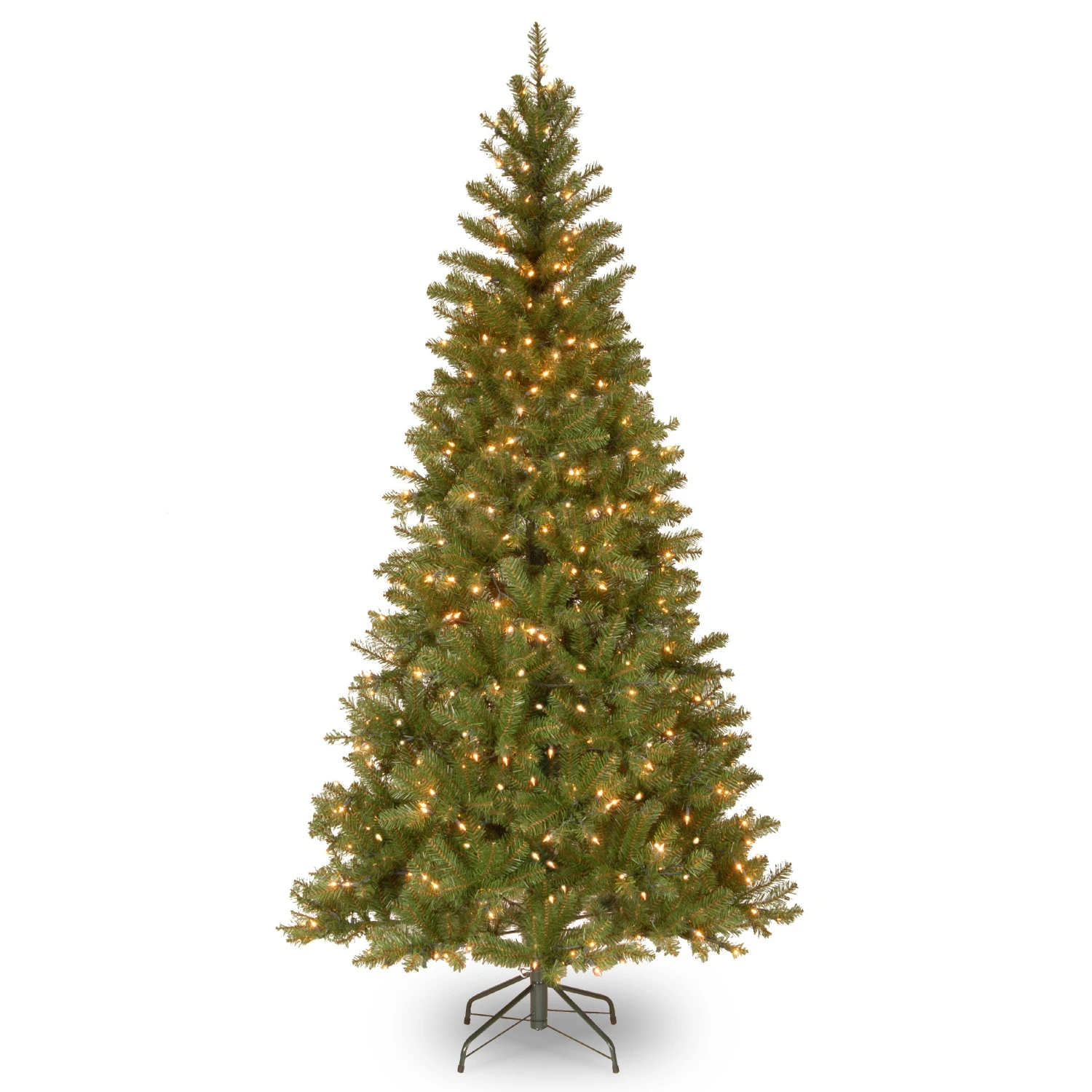 7.5 Ft. Pre-Lit Aspen Spruce Slim Tree With Clear Lights 1 7.5 Ft. Pre-Lit Aspen Spruce Slim Tree With Clear Lights