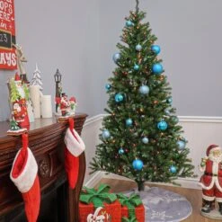 7 Ft. Pre-Lit Aspen Spruce Slim Tree With Multicolor Lights 21 7 Ft. Pre-Lit Aspen Spruce Slim Tree With Multicolor Lights -Christmas Trees Sales AP7 301 70 Deco 8d728ea6 17e5 4131 9549 a2f4b66dc08e