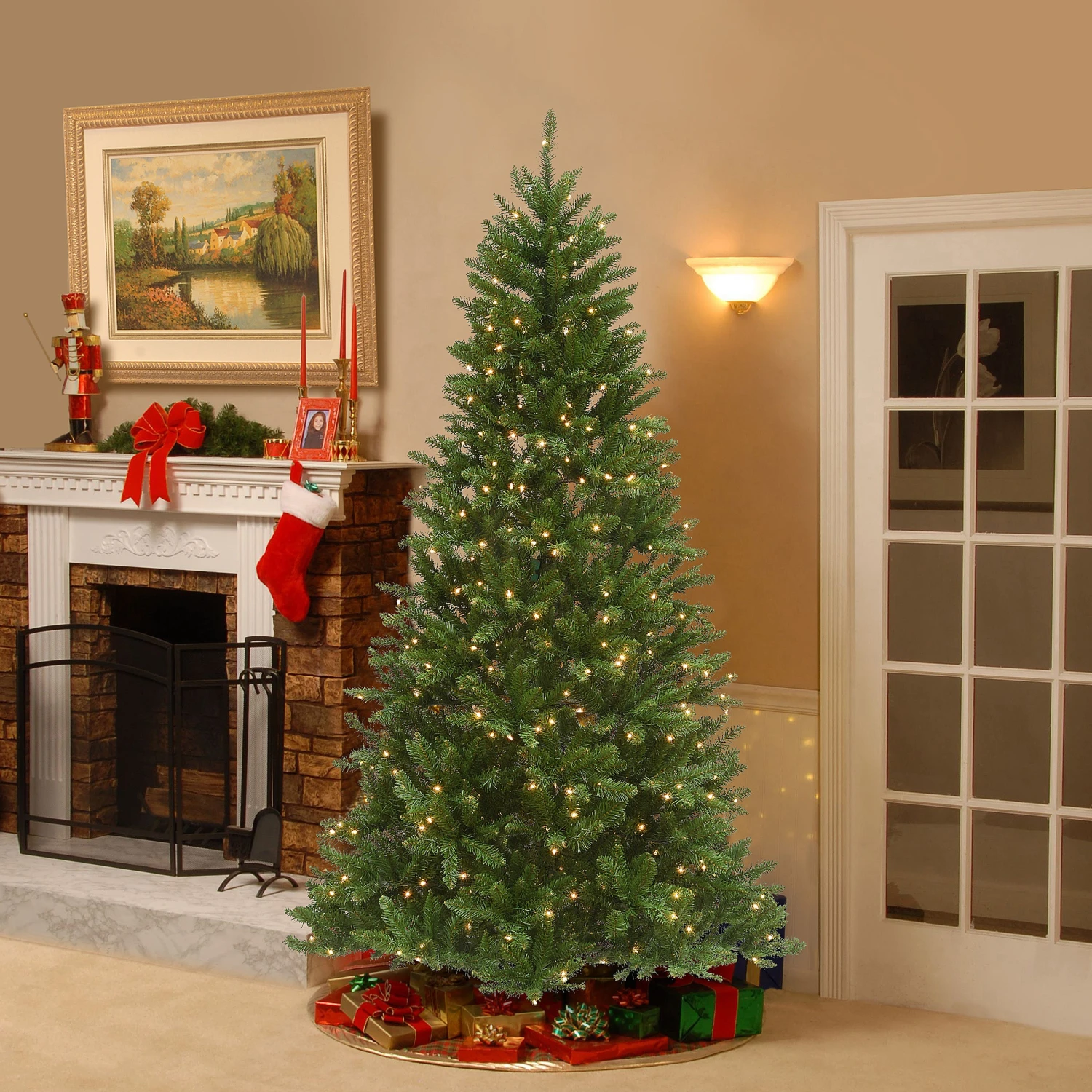 7.5 Ft. Pre-Lit Peytom Spruce Tree With Clear Lights 2 7.5 Ft. Pre-Lit Peytom Spruce Tree With Clear Lights - Image 2