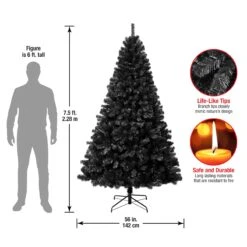 7.5 Ft. Color Pop Black Tree -Christmas Trees Sales AR100 POPBK 75 Dim