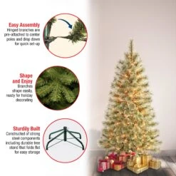 4.5 Ft. Pre-Lit Arcadia Pine Cashmere Tree With Clear Lights 10 4.5 Ft. Pre-Lit Arcadia Pine Cashmere Tree With Clear Lights -Christmas Trees Sales ARC100 300 45 Features
