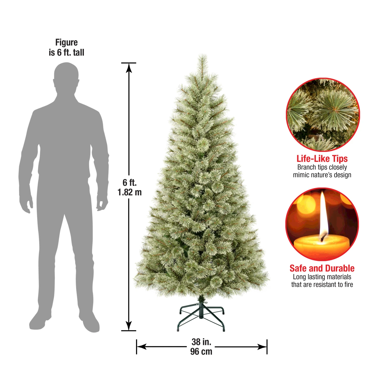 6 Ft. Arcadia Pine Cashmere Tree 4 6 Ft. Arcadia Pine Cashmere Tree - Image 4