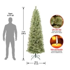 7.5 Ft. Arcadia Pine Cashmere Slim Tree 8 7.5 Ft. Arcadia Pine Cashmere Slim Tree -Christmas Trees Sales ARC100 504 75 Dim