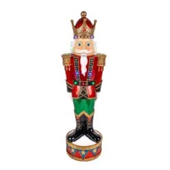 36 In. Pre-Lit Nutcracker Christmas Decoration With Multicolor LED Lights With Hand Painted Details