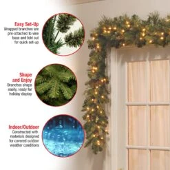 9 Ft. Pre-Lit Carolina Pine Garland With Clear Lights 13 9 Ft. Pre-Lit Carolina Pine Garland With Clear Lights -Christmas Trees Sales CAP3 306 9A 1 Features