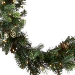 9 Ft. Pre-Lit Carolina Pine Garland With Clear Lights 9 9 Ft. Pre-Lit Carolina Pine Garland With Clear Lights -Christmas Trees Sales CAP3 306 9A 1 Silo C1