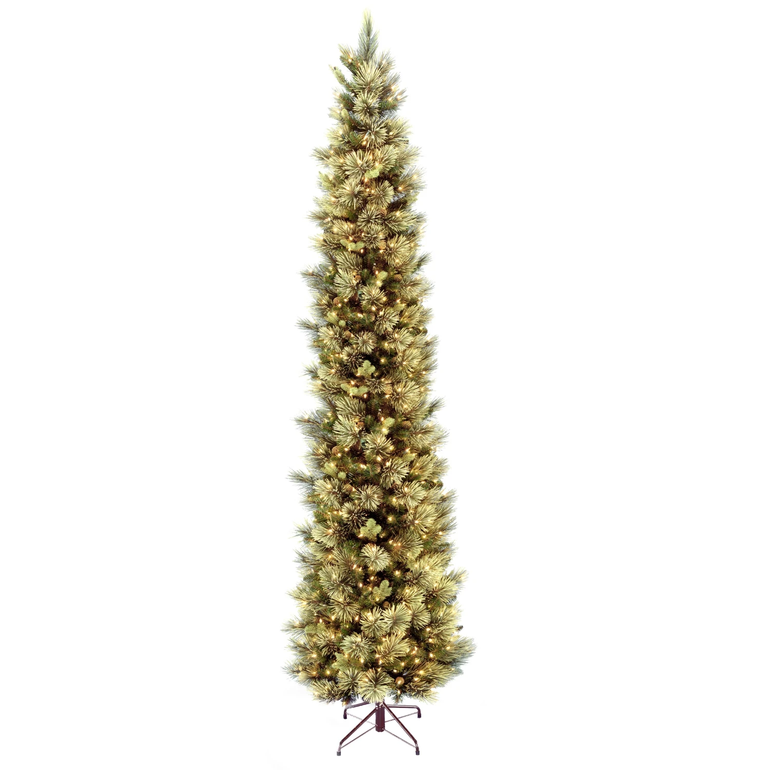 10 Ft.Pre-Lit Carolina Pine Slim Tree With Clear Lights 1 10 Ft.Pre-Lit Carolina Pine Slim Tree With Clear Lights