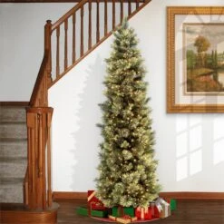 9 Ft. Pre-Lit Carolina Pine Slim Tree With Clear Lights 15 9 Ft. Pre-Lit Carolina Pine Slim Tree With Clear Lights -Christmas Trees Sales CAP3 330 90 2
