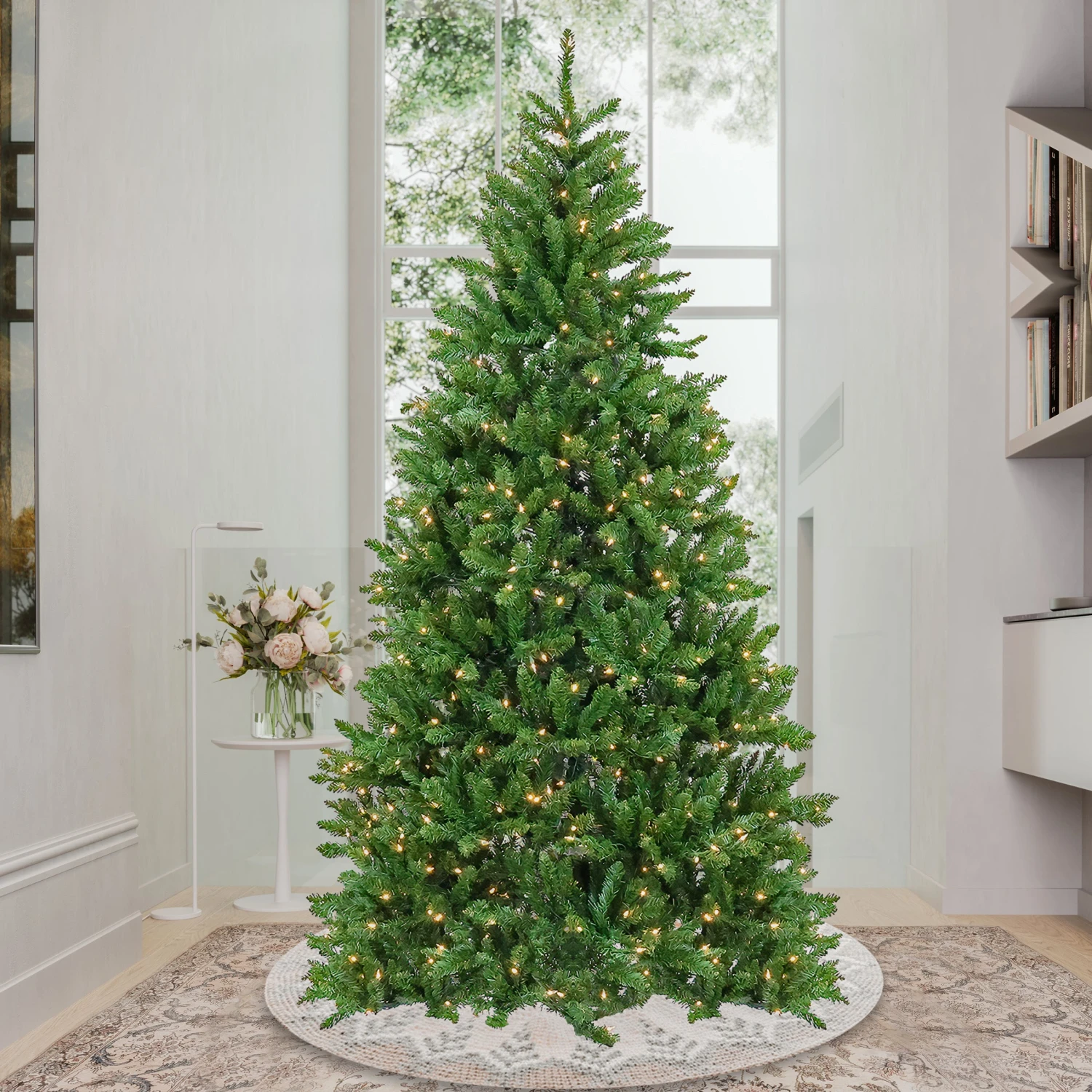 7.5 Ft. Pre-Lit Chesterfield Spruce Tree With Clear Lights 2 7.5 Ft. Pre-Lit Chesterfield Spruce Tree With Clear Lights - Image 2