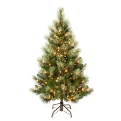 4.5 Ft. Pre-Lit Charleston Pine Tree With Clear Lights