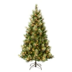 6 Ft. Pre-Lit Charleston Pine Slim Tree With Clear Lights