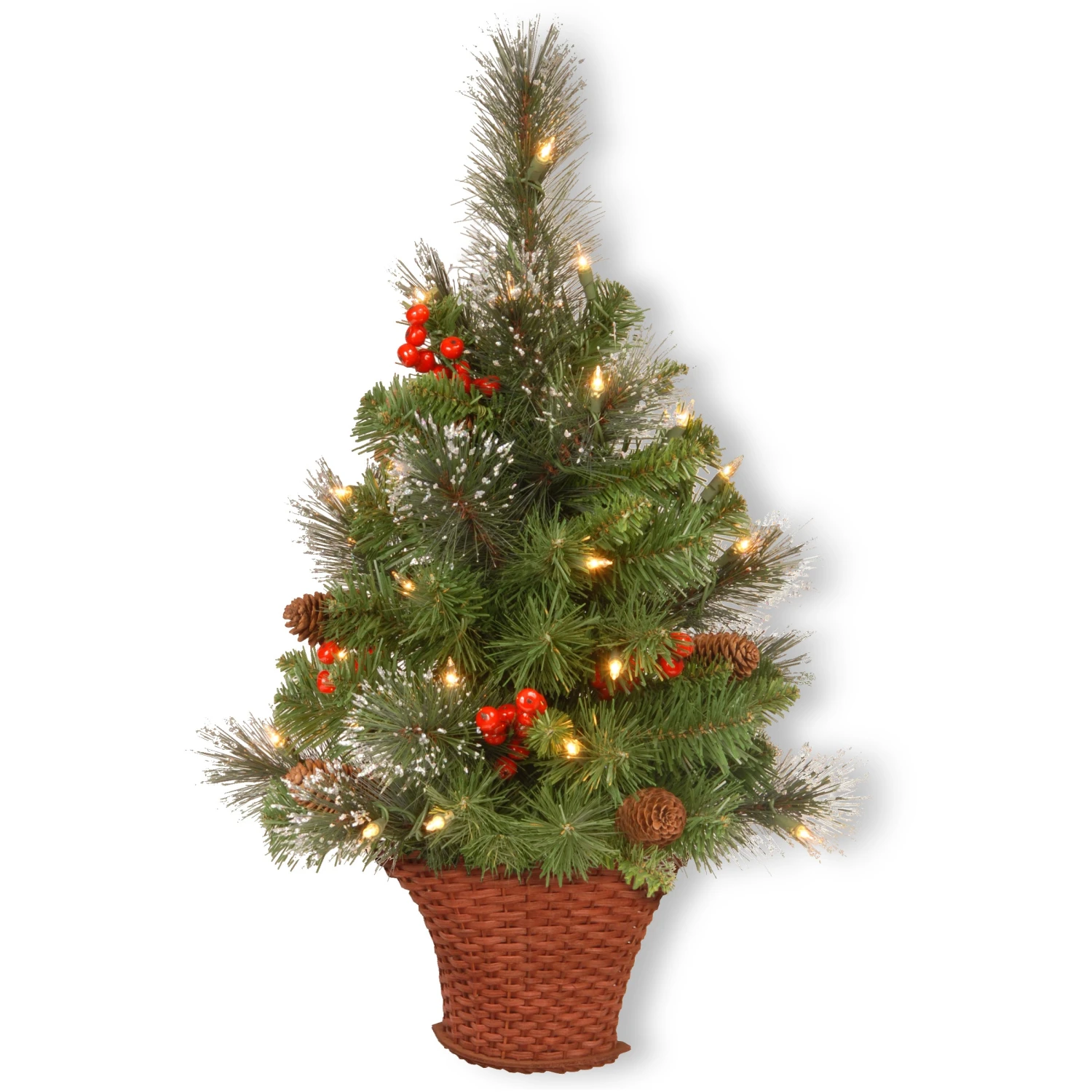 3 Ft.Pre-Lit Crestwood Spruce Tree With Warm White LED Lights 1 3 Ft.Pre-Lit Crestwood Spruce Tree With Warm White LED Lights