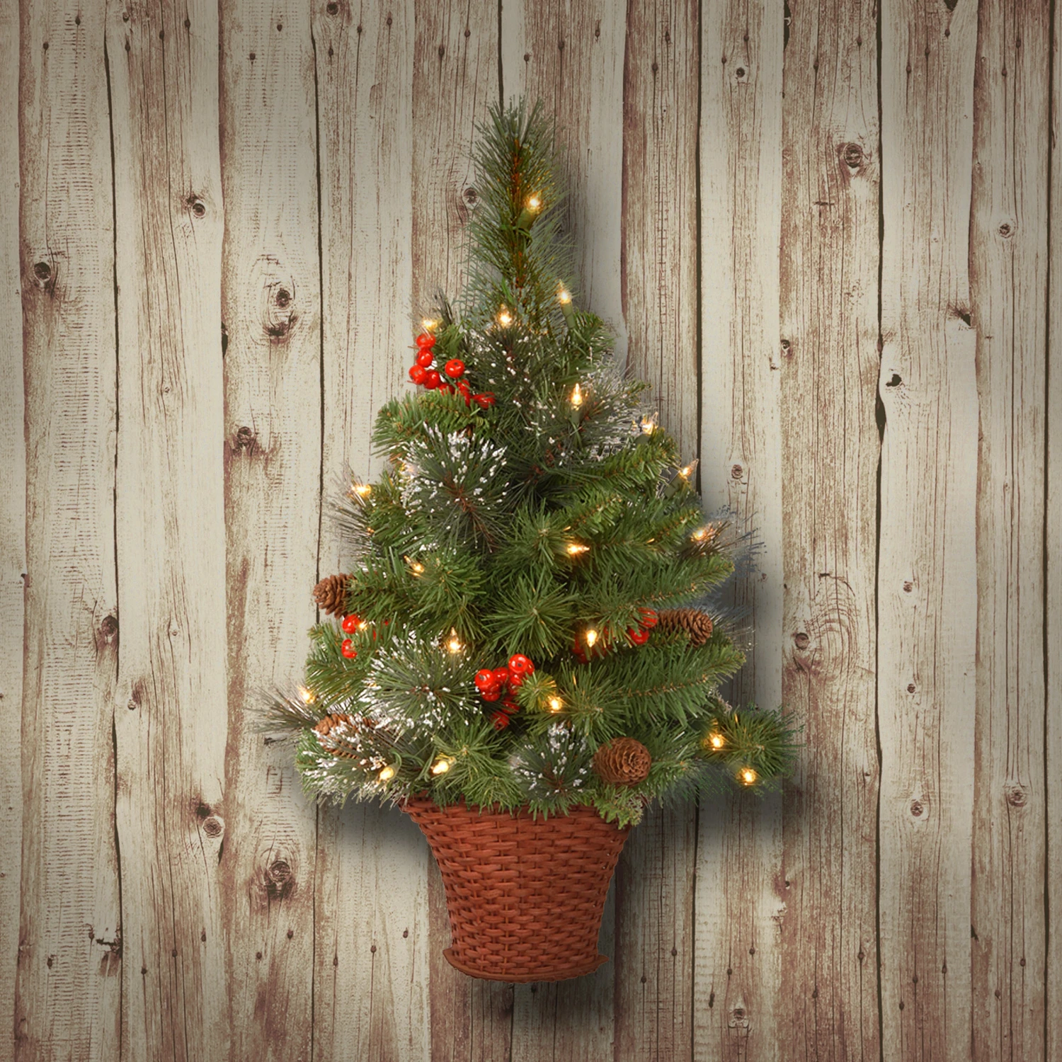 3 Ft.Pre-Lit Crestwood Spruce Tree With Warm White LED Lights 2 3 Ft.Pre-Lit Crestwood Spruce Tree With Warm White LED Lights - Image 2