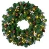24 In. Crestwood Gold Spruce Wreath With Clear Lights