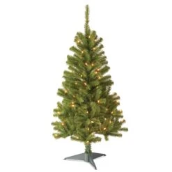 4 Ft. Pre-Lit Canadian Fir Tree With Clear Lights