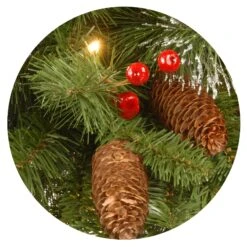 24 In. Pre-Lit Crestwood Spruce Wreath With Clear Lights - Plug In 17 24 In. Pre-Lit Crestwood Spruce Wreath With Clear Lights - Plug In -Christmas Trees Sales Crestwood Spruce3