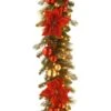 9 Ft. Pre-Lit Decorative Collection Holiday Garland With Clear Lights