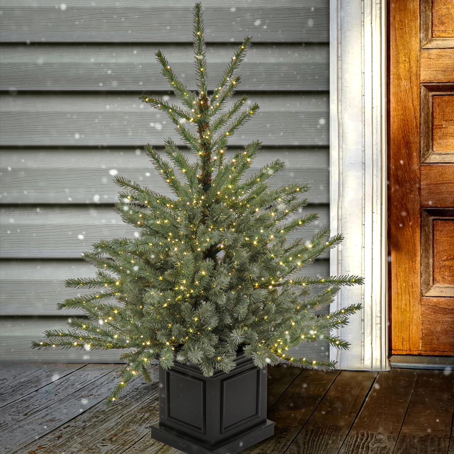 4 Ft.Pre-Lit Aberdeen Blue Spruce Tree 2 4 Ft.Pre-Lit Aberdeen Blue Spruce Tree - Image 2