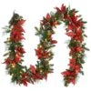 9 Ft. Pre-Lit Decorative Collection Garland With Clear Lights