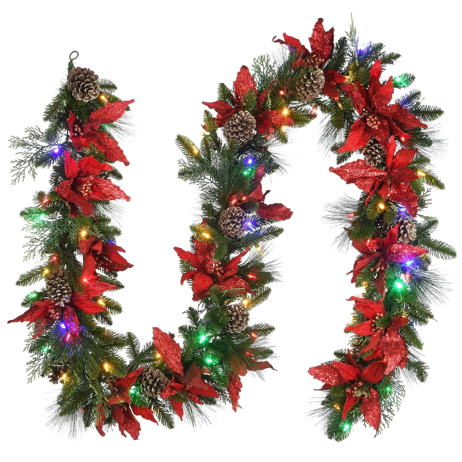 9 Ft. Pre-Lit Decorative Collection Garland With Clear Lights 2 9 Ft. Pre-Lit Decorative Collection Garland With Clear Lights - Image 2
