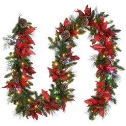 9 Ft. Pre-Lit Decorative Collection Garland With Clear Lights 9 9 Ft. Pre-Lit Decorative Collection Garland With Clear Lights -Christmas Trees Sales DC3 355 9B 3