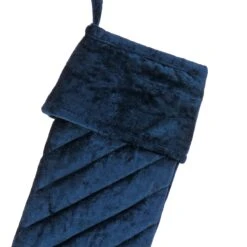19 In. HGTV Home Collection Quilted Velvet Stocking, Blue 6 19 In. HGTV Home Collection Quilted Velvet Stocking, Blue -Christmas Trees Sales DD94 TDS1243BL 3