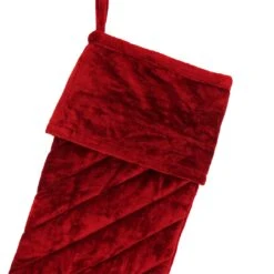 19 In. HGTV Home Collection Quilted Velvet Stocking, Red 6 19 In. HGTV Home Collection Quilted Velvet Stocking, Red -Christmas Trees Sales DD94 TDS1243RD 3
