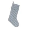 19 In. HGTV Home Collection Quilted Velvet Stocking, Silver
