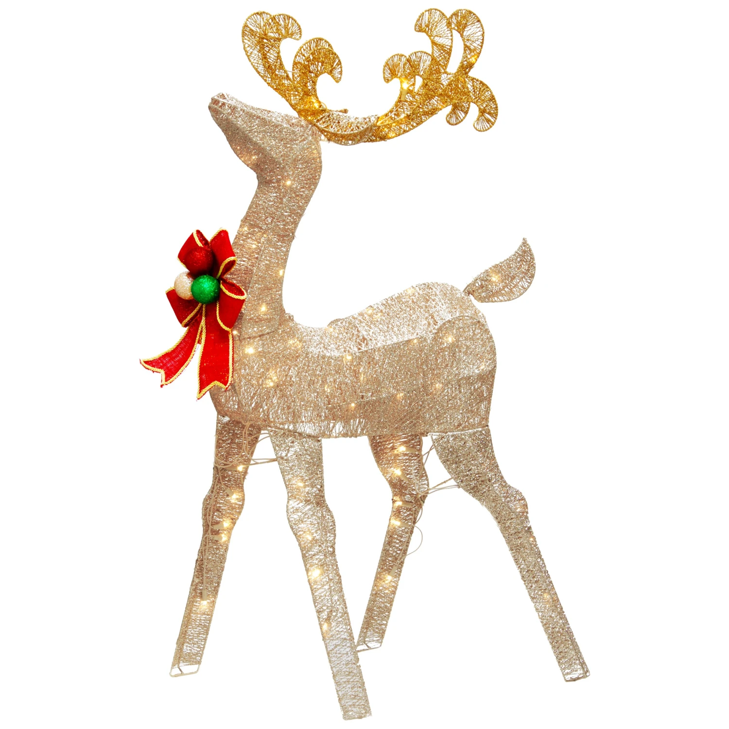 48 In. Reindeer Decoration With White LED Lights 1 48 In. Reindeer Decoration With White LED Lights