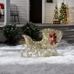38 In. Santas Sleigh With LED Lights 9 38 In. Santas Sleigh With LED Lights -Christmas Trees Sales DF 070021U Lifestyle