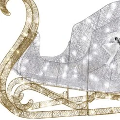 48 In. Santas Sleigh With Cool White LED Lights 8 48 In. Santas Sleigh With Cool White LED Lights -Christmas Trees Sales DF 100065U Silo C1