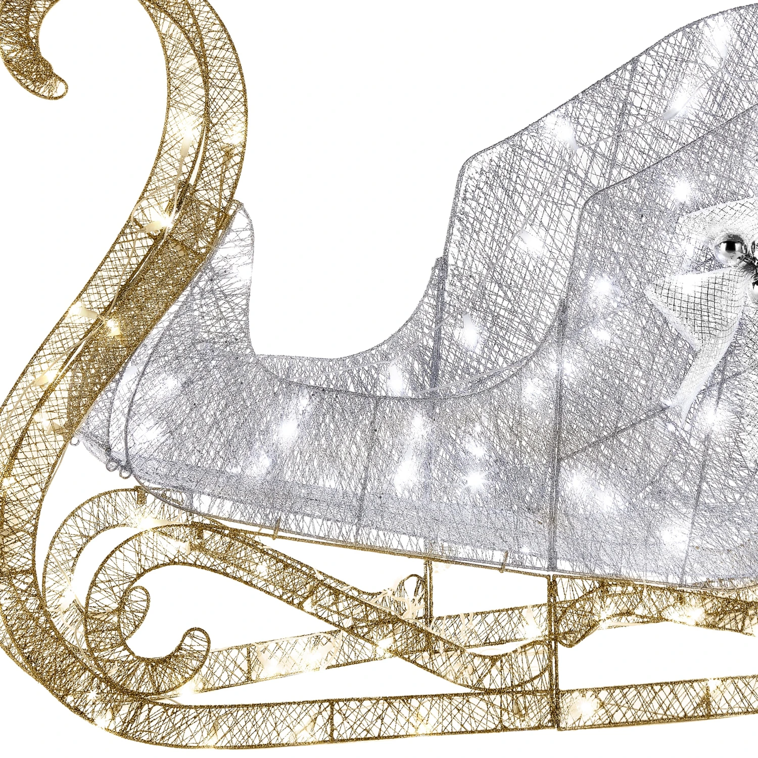 48 In. Santas Sleigh With Cool White LED Lights 4 48 In. Santas Sleigh With Cool White LED Lights - Image 4