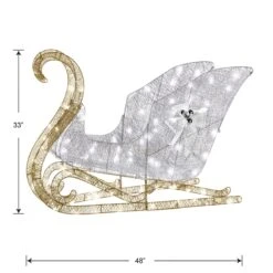 48 In. Santas Sleigh With Cool White LED Lights 9 48 In. Santas Sleigh With Cool White LED Lights -Christmas Trees Sales DF 100065U Silo Dim