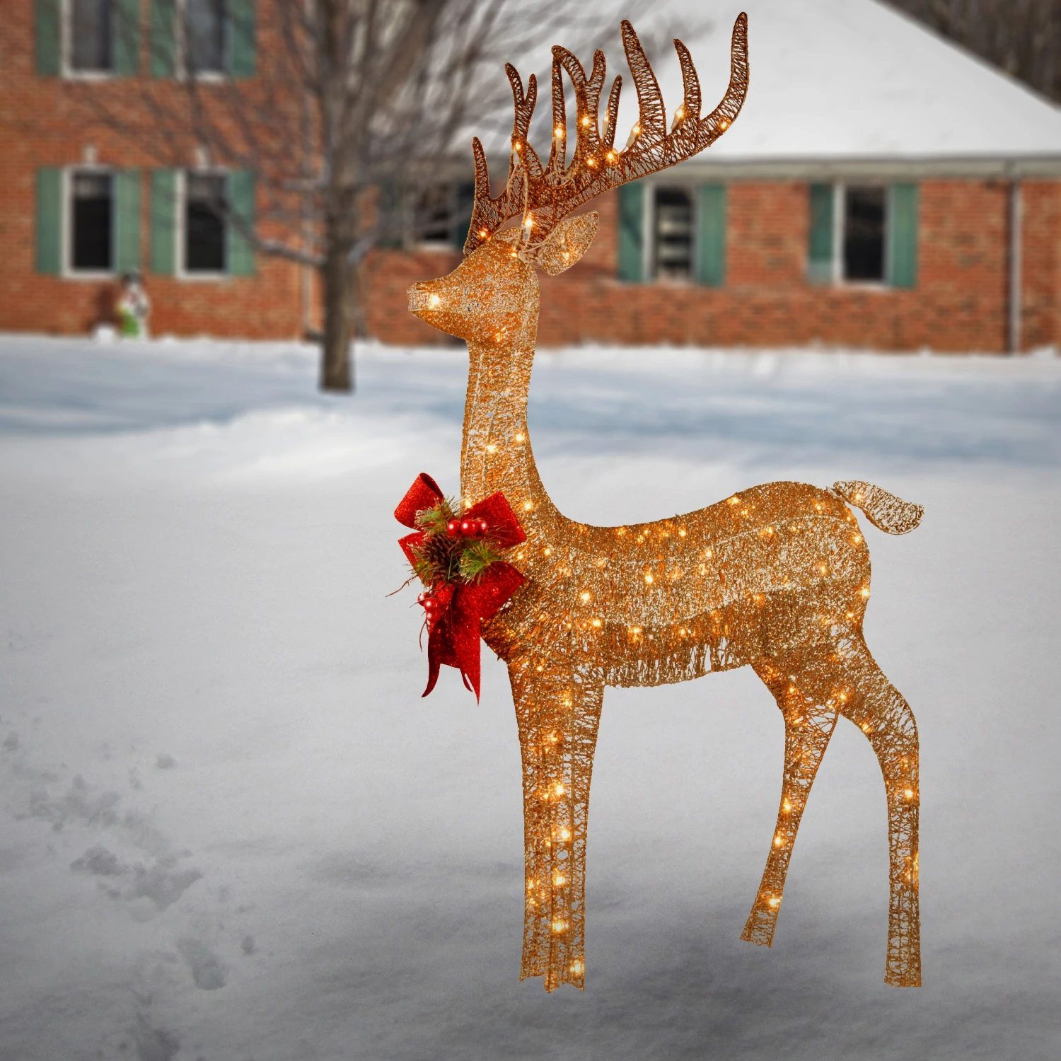 48 In. Pre-lit Standing Reindeer 2 48 In. Pre-lit Standing Reindeer - Image 2