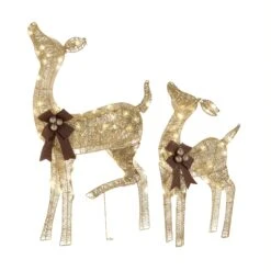 38 In. And 28 In. Pre-Lit Fawn With Doe Decoration 7 38 In. And 28 In. Pre-Lit Fawn With Doe Decoration -Christmas Trees Sales DF 105014U Silo