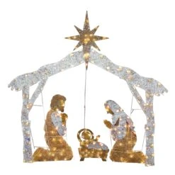 55 In. Crystal Splendor Prelit Nativity Set 11 55 In. Crystal Splendor Prelit Nativity Set -Christmas Trees Sales DF 160002L