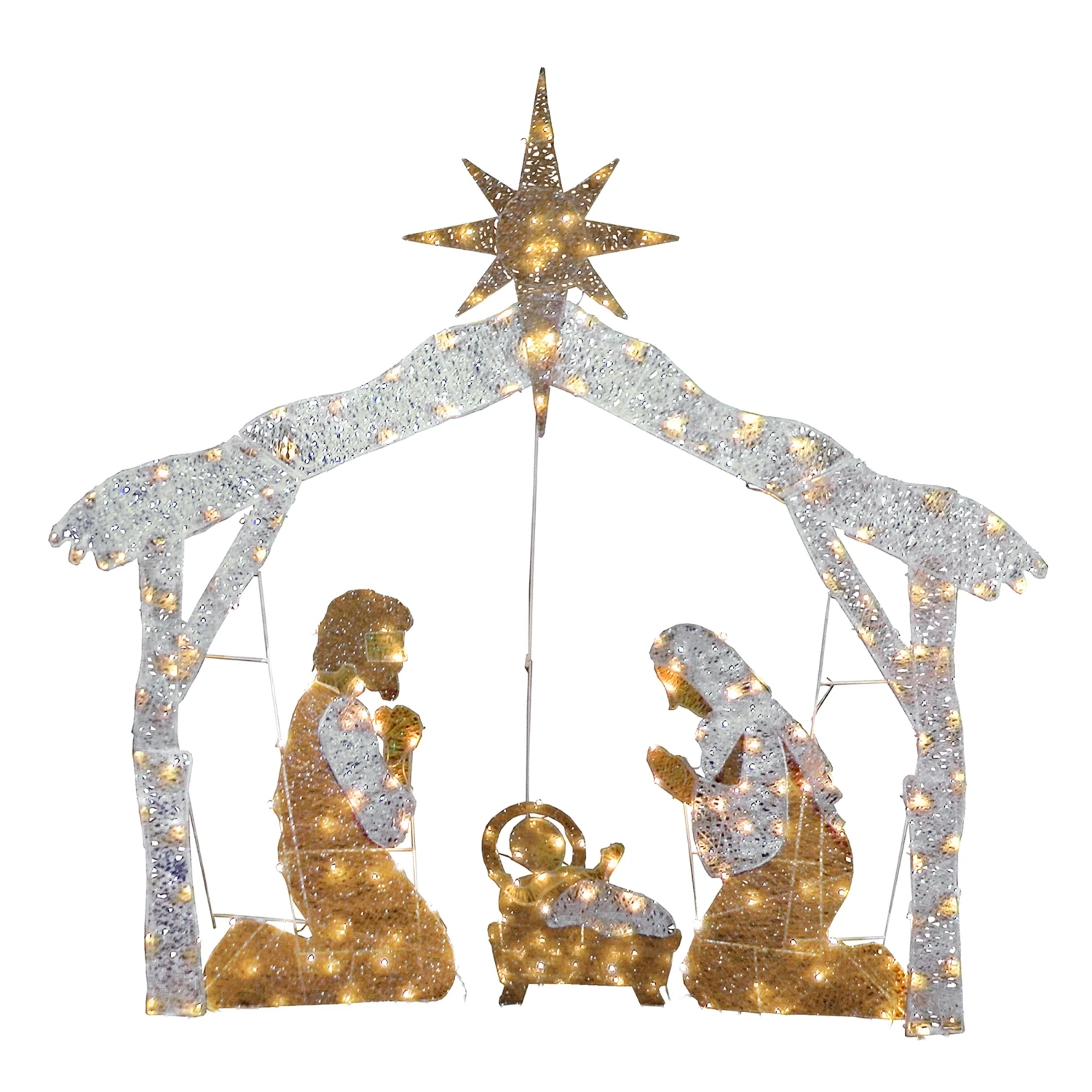 55 In. Crystal Splendor Prelit Nativity Set 6 55 In. Crystal Splendor Prelit Nativity Set - Image 6