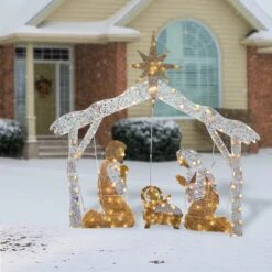 55 In. Crystal Splendor Prelit Nativity Set 8 55 In. Crystal Splendor Prelit Nativity Set -Christmas Trees Sales DF 160002L 2