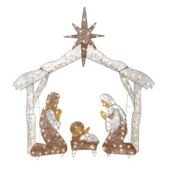 55 In. Crystal Splendor Prelit Nativity Set