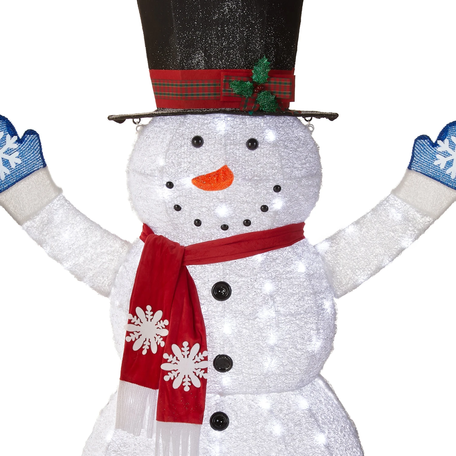 72 In. Snowman Decoration With White LED Lights 3 72 In. Snowman Decoration With White LED Lights - Image 3