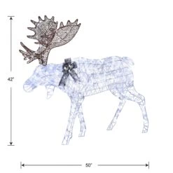 50 In. Pre-lit Moose Decoration -Christmas Trees Sales DF 200002L Silo Dim