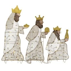42 In. Three Wisemen With LED Lights